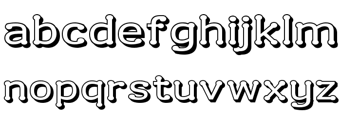 Drummon 3D Font LOWERCASE