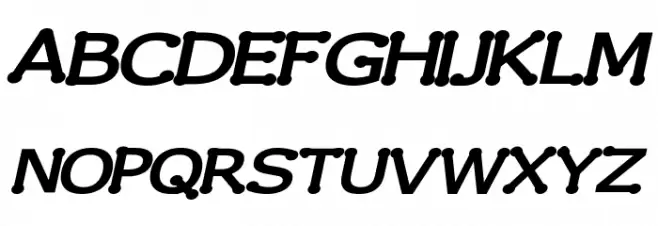 Drummon Bold Italic Schriftart Groß