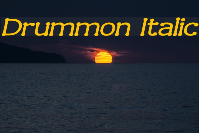 Drummon Italic Font examples