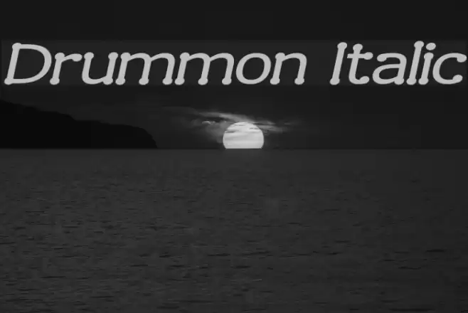Drummon Italic Font examples