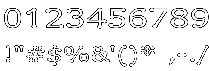 Drummon Outline Font OTHER CHARS