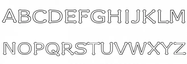 Drummon Outline Schriftart Groß