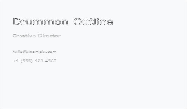Drummon Outline Business Card