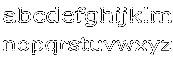 Drummon Outline Font LOWERCASE
