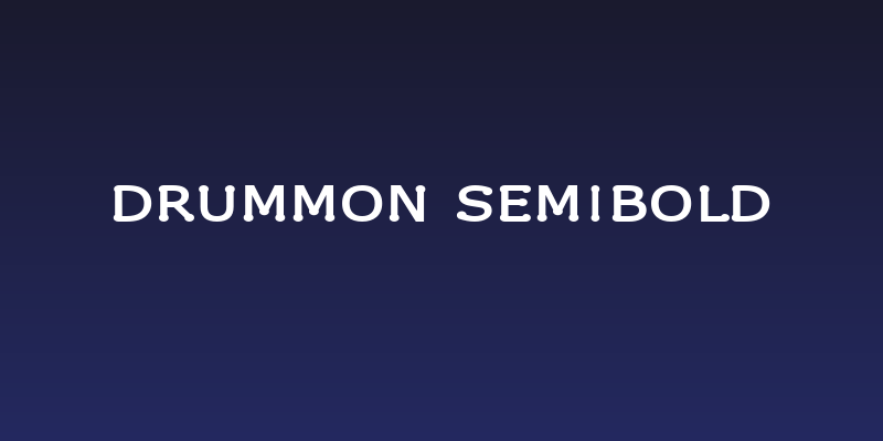 Drummon SemiBold Social Header