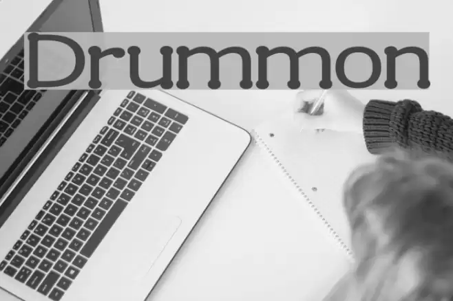 Drummon Schriftart examples