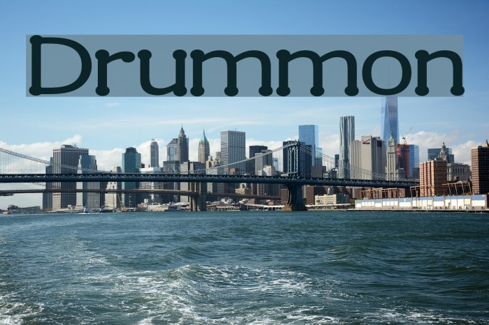 Drummon Font examples
