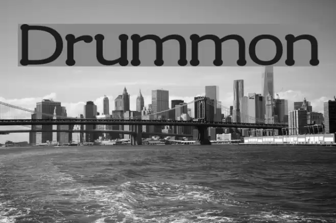 Drummon Schriftart examples
