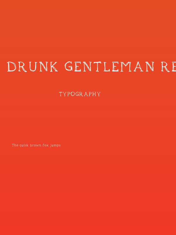 Drunk Gentleman Regular Poster