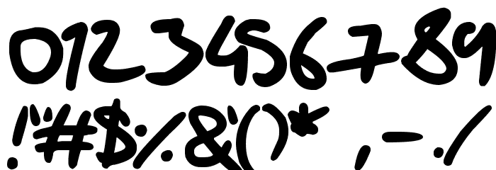 Drunk Handwriting Font OTHER CHARS