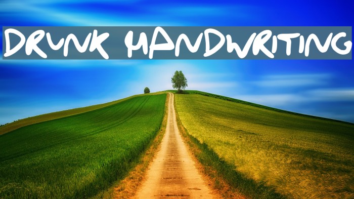Drunk Handwriting Font examples