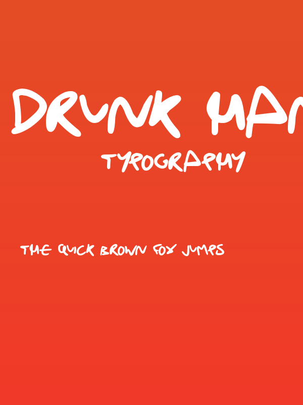 Drunk Handwriting Poster