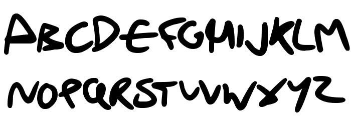 Drunk Handwriting Font LOWERCASE
