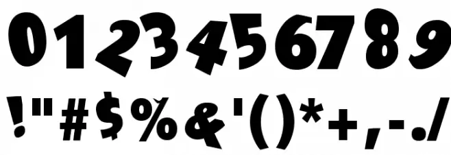 Drunk Heavy Font OTHER CHARS