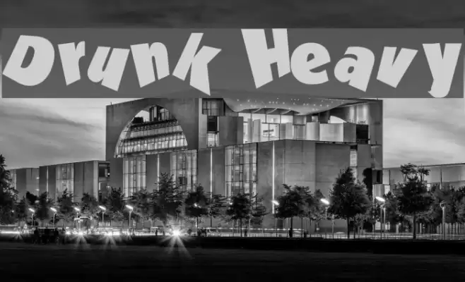 Drunk Heavy Font examples