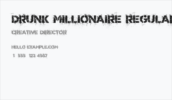 Drunk Millionaire Regular Business Card