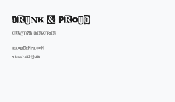 Drunk & Proud Business Card