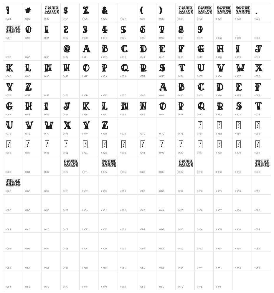 Drunk Sailor Character Map