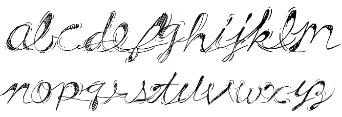 Drunk Tattoo Font LOWERCASE