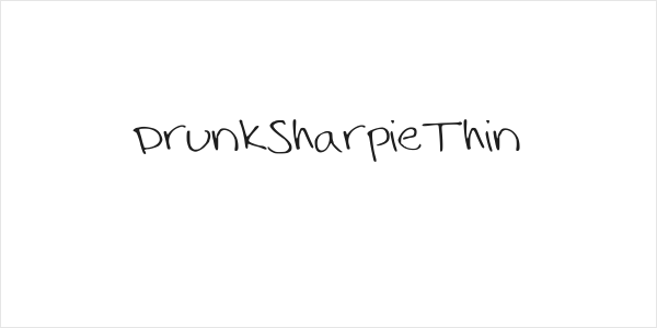 DrunkSharpieThin Logo