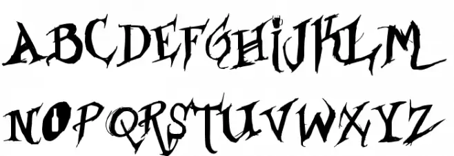 Drunked Serif Caratteri MAIUSCOLE