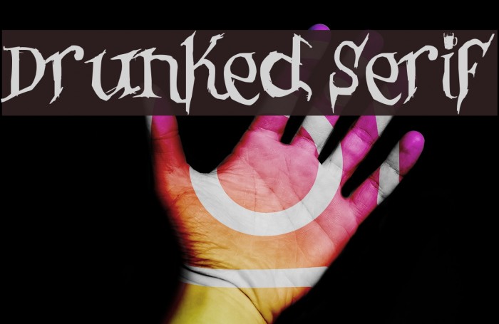Drunked Serif Font examples