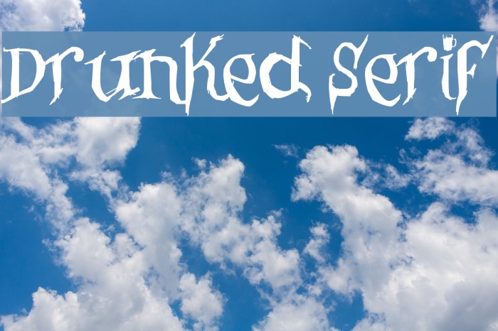 Drunked Serif Font examples