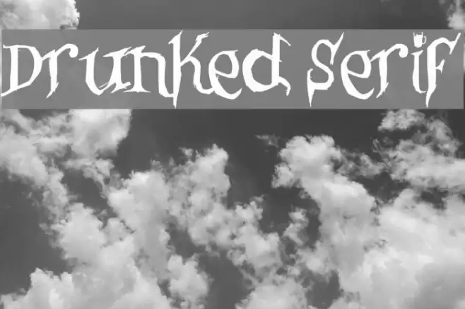 Drunked Serif Font examples