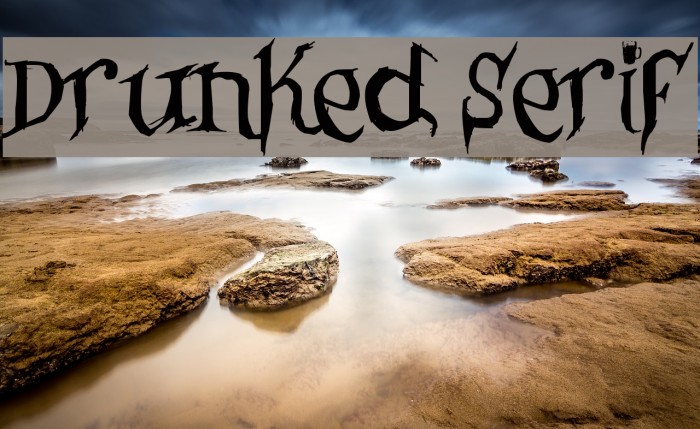 Drunked Serif Font examples