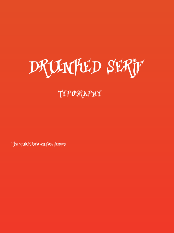 Drunked Serif Poster