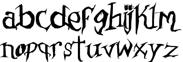 Drunked Serif Font Litere mici