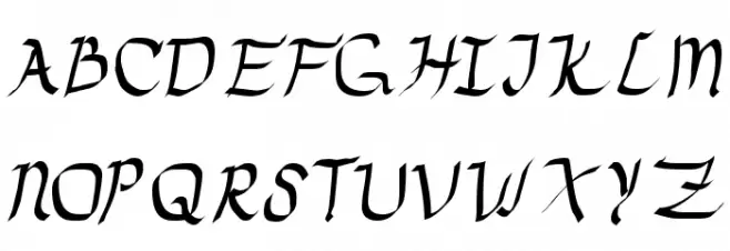 Drunken Calligrapher 字体 大写