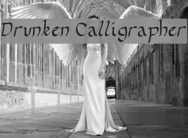 Drunken Calligrapher Font examples