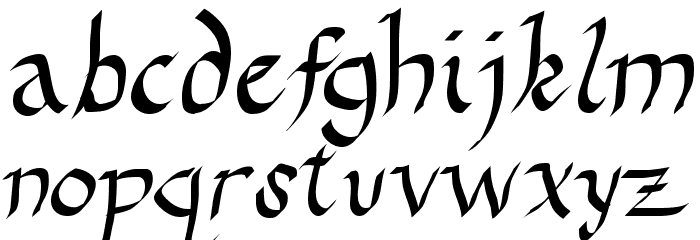 Drunken Calligrapher फ़ॉन्ट लोअरकेस