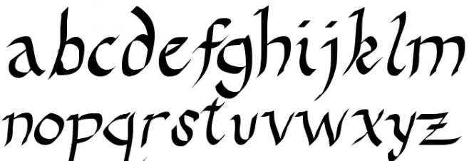 Drunken Calligrapher Caratteri MINUSCOLO