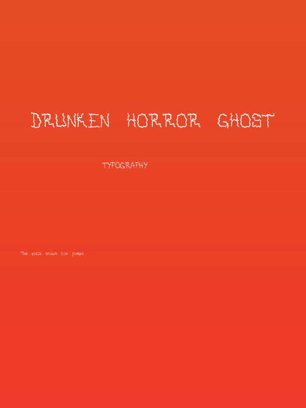 Drunken Horror Ghost Poster