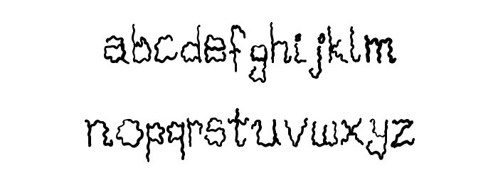 Drunken Horror Ghost Font LOWERCASE