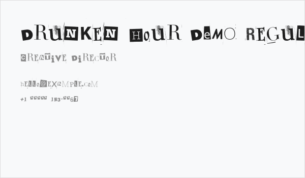 Drunken Hour DEMO Regular Business Card