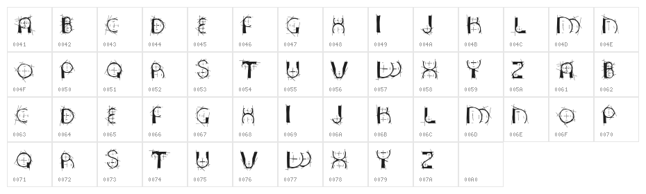 DrunkenATF SemiBold Character Map