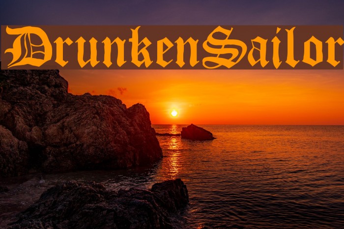 DrunkenSailor Font examples