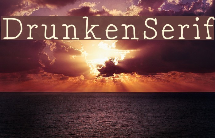 DrunkenSerif Font examples