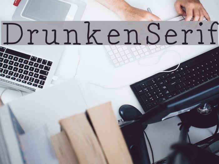 DrunkenSerif Font examples