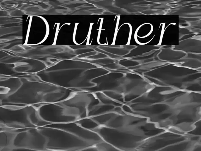 Druther Font examples
