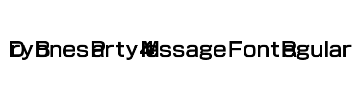 Dry Bones Party 4 Message Font Regular Font
