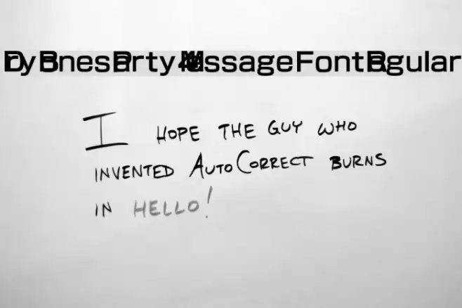 Dry Bones Party 4 Message Font Regular Font examples