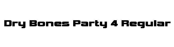 Dry Bones Party 4 Regular Font
