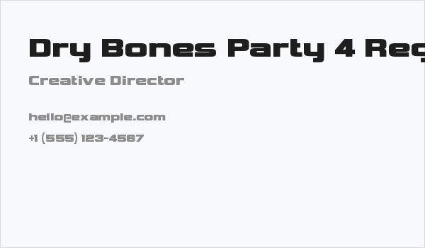 Dry Bones Party 4 Regular Business Card