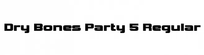 Dry Bones Party 5 Regular  baixar fontes gratis
