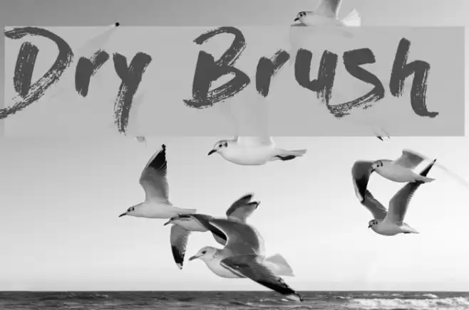 Dry Brush Font examples