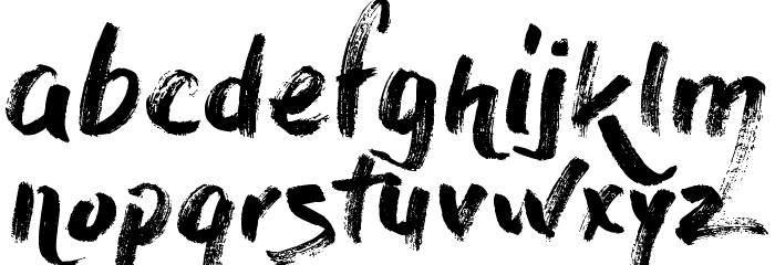 Dry Brush Font LOWERCASE
